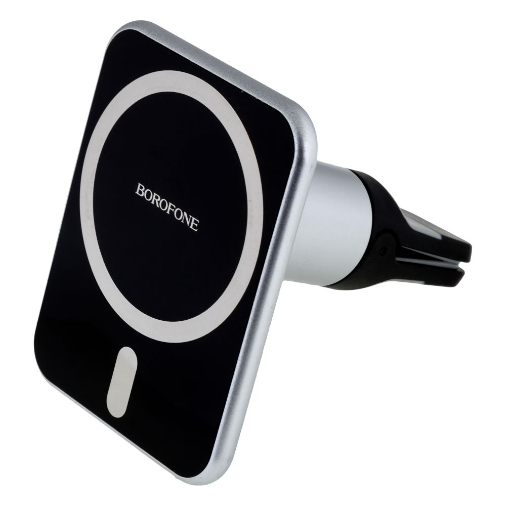 

Автодержатель Borofone BH43 Xperience Magnetic Wireless Charging Чёрно-Стальной