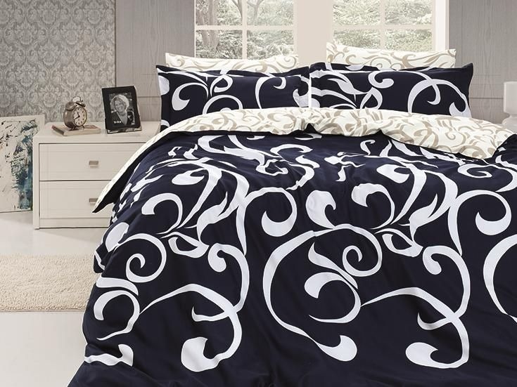 

Постельное белье из люкс сатина First Choice S-41 Ruya lacivert евро m010977