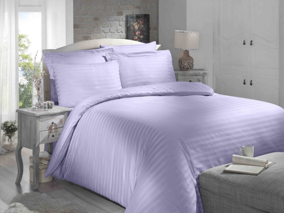 

Постельный комплект сатин-жаккард Altinbasak Always lila полуторный m018099