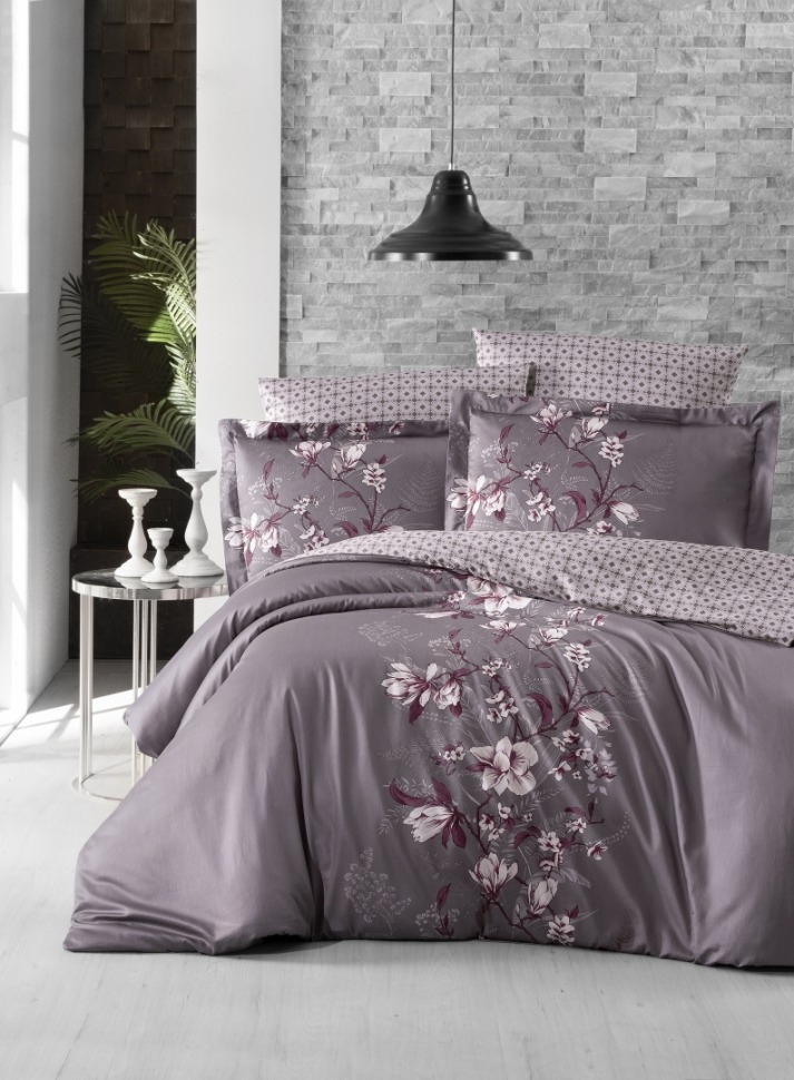 

Постельное белье из люкс сатина First Choice S-476 Evan lilac семейный m018004