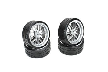 

Team Magic E4D Mounted Radial Tire 2.2",8 Spoke Fog Silver 4p