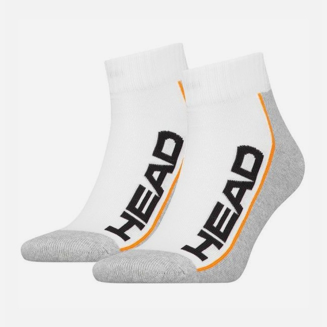 

Носки HEAD Stripe Quarter 2-Pack 781009001-062 39-42 р 2 пары Белый/Серый
