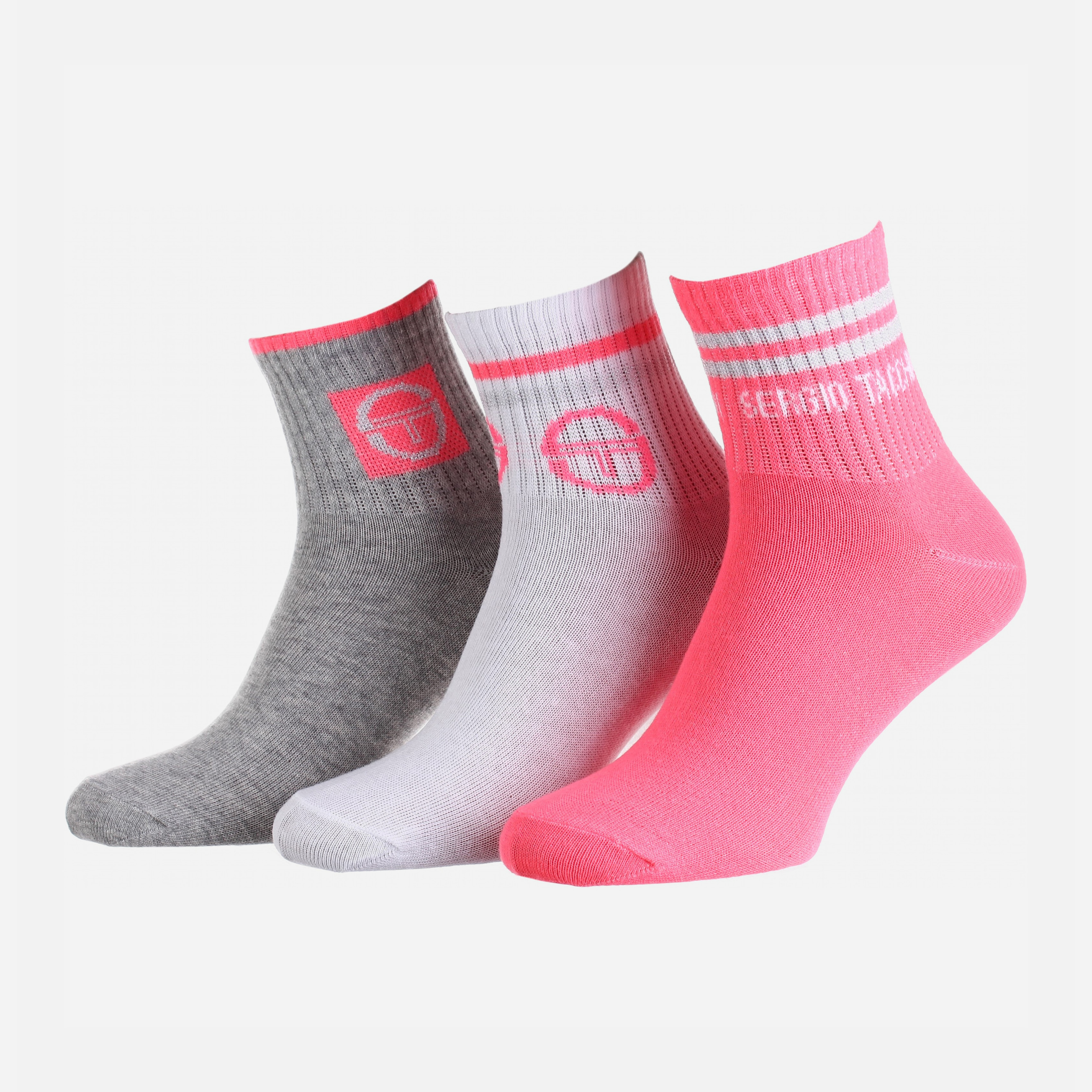 

Набор носков Sergio Tacchini 13890462-1 - 3 пары Белый/Серый/Розовый, Набор носков Sergio Tacchini 13890462-1 36-41 3 пары Белый/Серый/Розовый