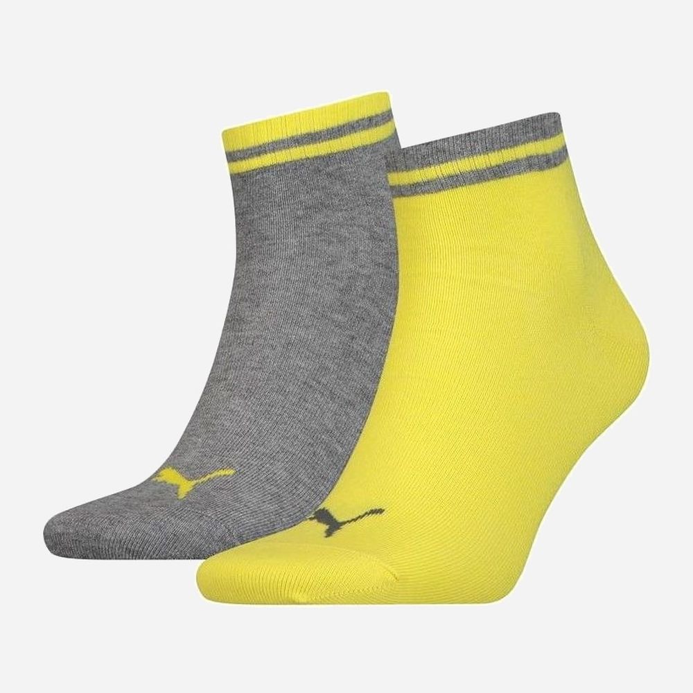 

Набор носков Puma Heritage Quarter 2p 281012001-003 35-38 р 2 пары Серый/Жёлтый