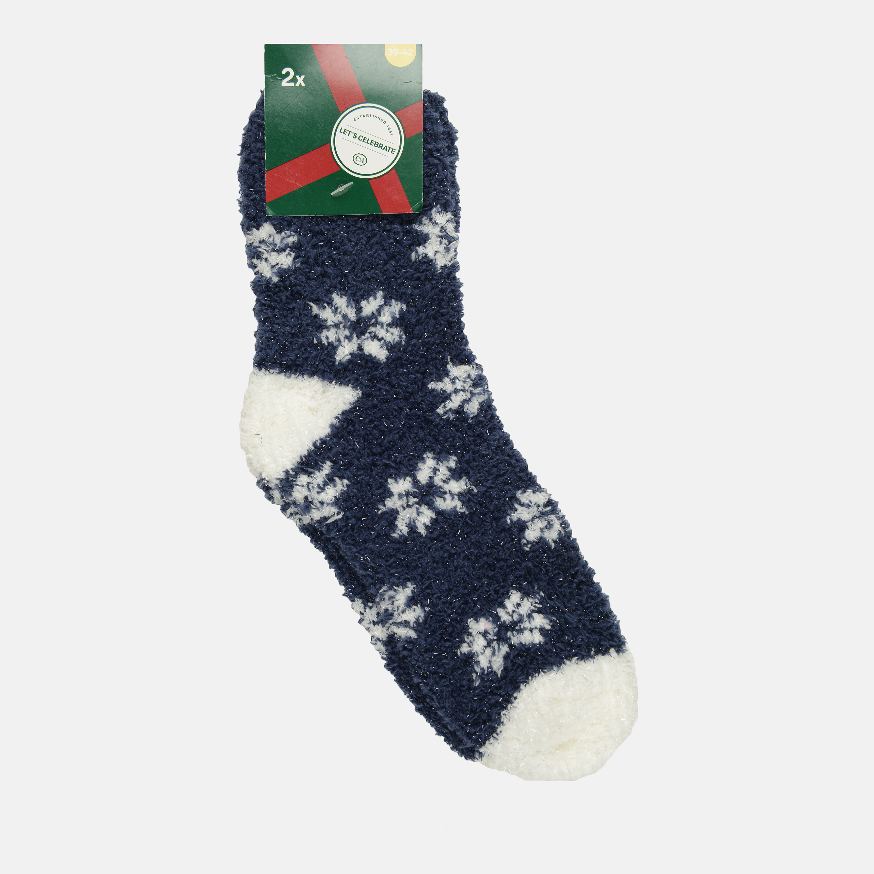 

Набор носков C&A 224-01-74404-815D 2 пары 39-42 Сине-белые