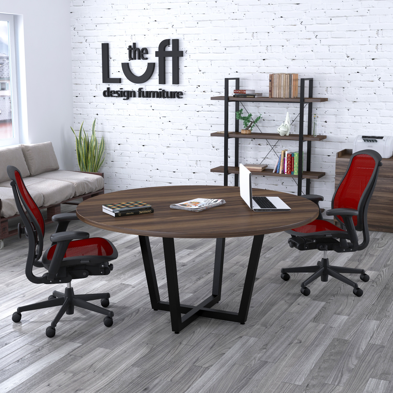 

Стол для переговоров D-1600 Loft design Орех Модена