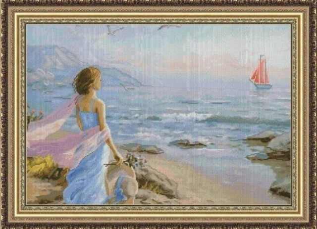 

Набор для вышивания крестиком Дантель Асоль 47.6 * 33.5 см (091)