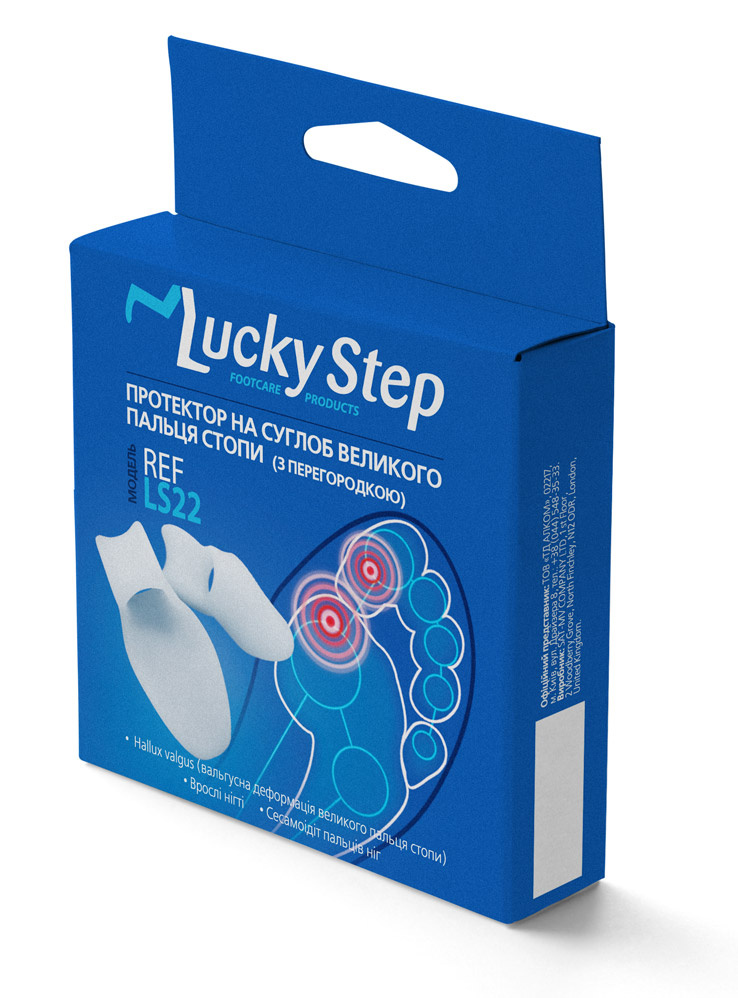 

Протектор на суглоб великого пальця стопи з перегородкою Lucky Step LS22 р.1