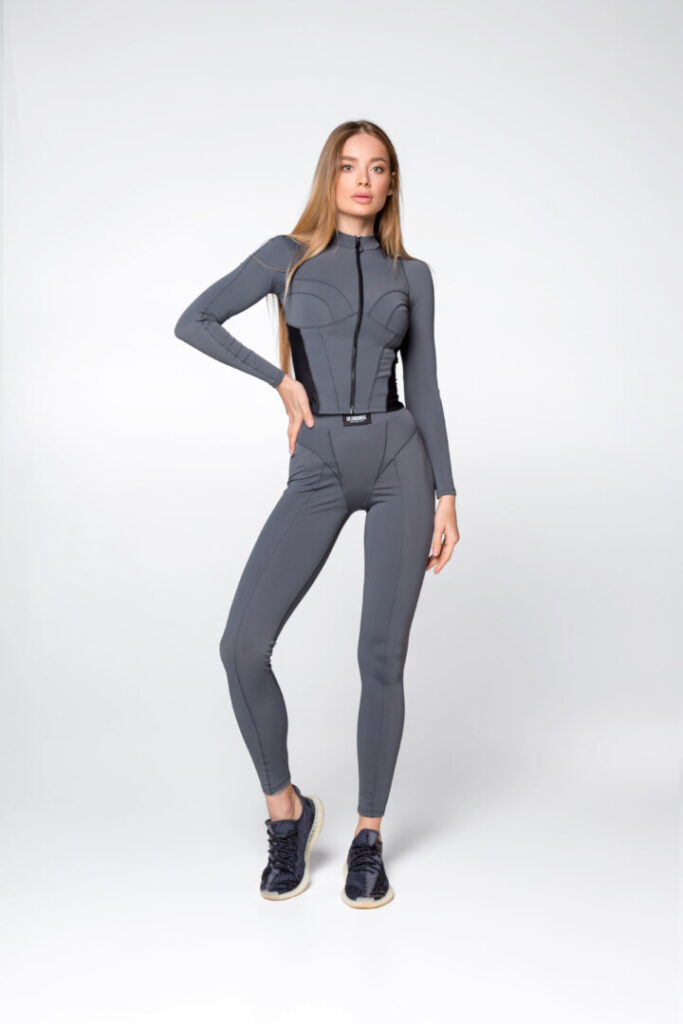 

Женский спортивный комплект (Леггинсы и Рашгард) Designed for Fitness Vogue Grey M