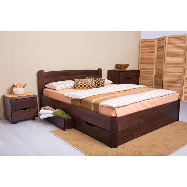 

Кровать Олимп София V с двумя ящиками 140x200 Венге