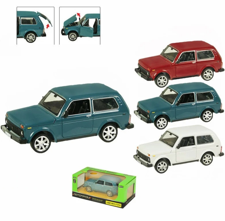 

Игрушечная металлическая машинка 21214 АВТОПРОМ Нива в ассортименте
