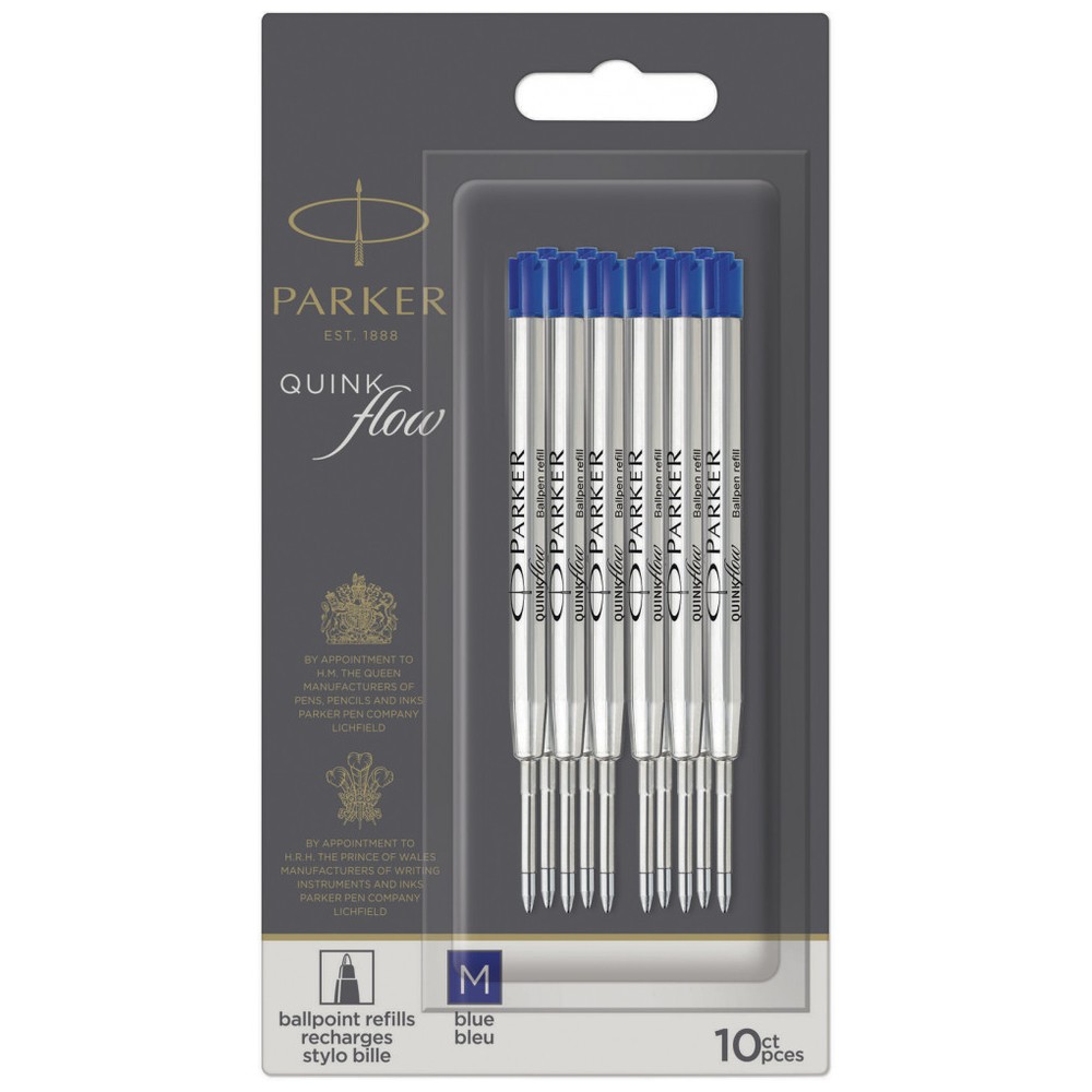 

Набор стержней Parker QuinkFlow М синие 10 пр 10 232BLU10