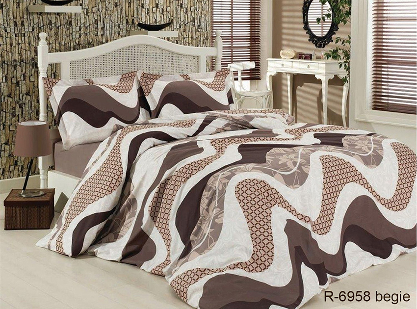 

1,5-спальный комплект постельного белья R6958 begie