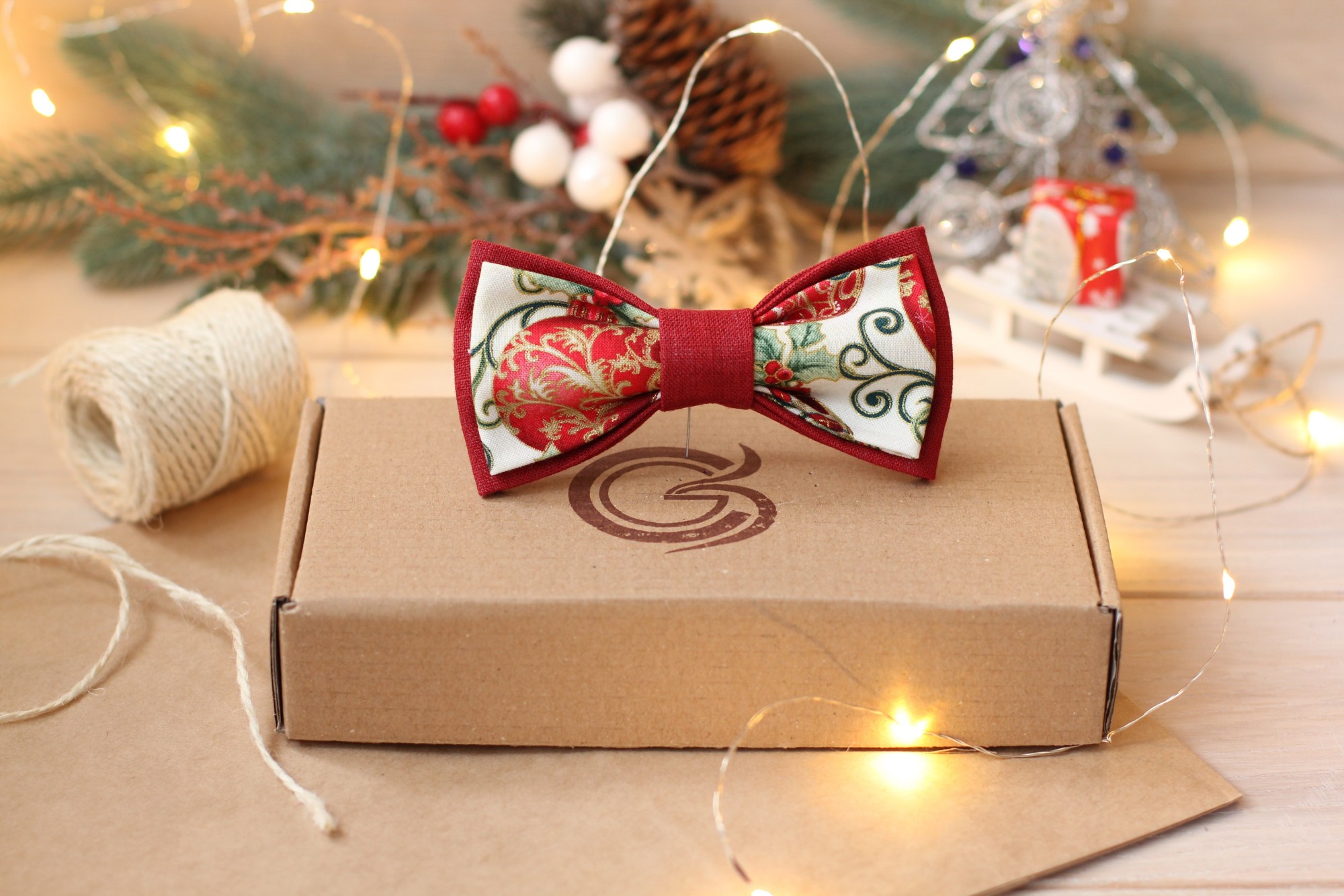 

Галстук-бабочка Christina Goloob New Year  Шар с золотом Красный, Галстук-бабочка Christina Goloob New Year one size Шар с золотом Красный