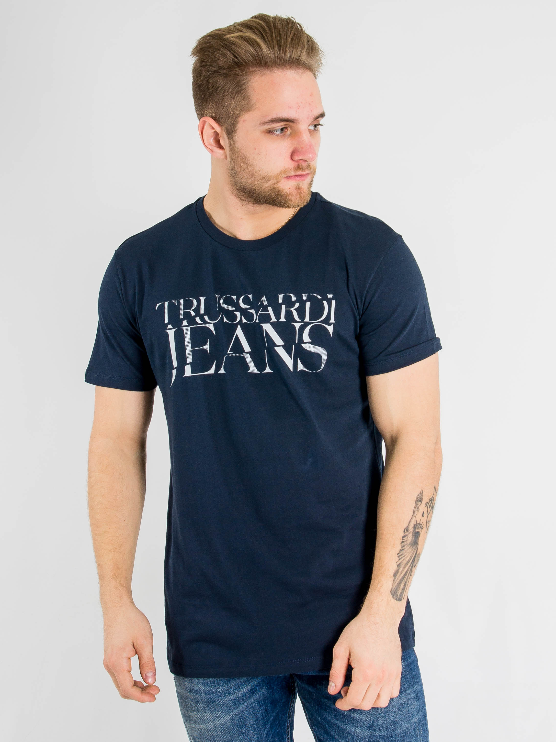 

Футболка с принтом Trussardi Jeans Trussardi 52T00403  Синий, Футболка с принтом Trussardi Jeans Trussardi 52T00403 M Синий