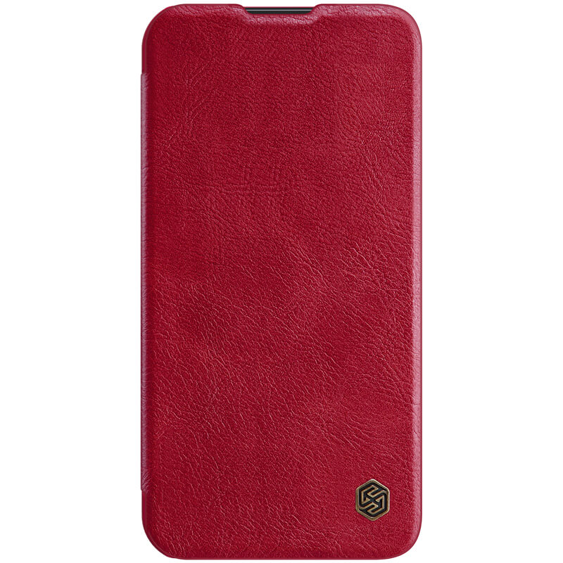 

Кожаный чехол (книжка) Nillkin Qin Pro Camshield для Apple iPhone 13 (6.1") Красный