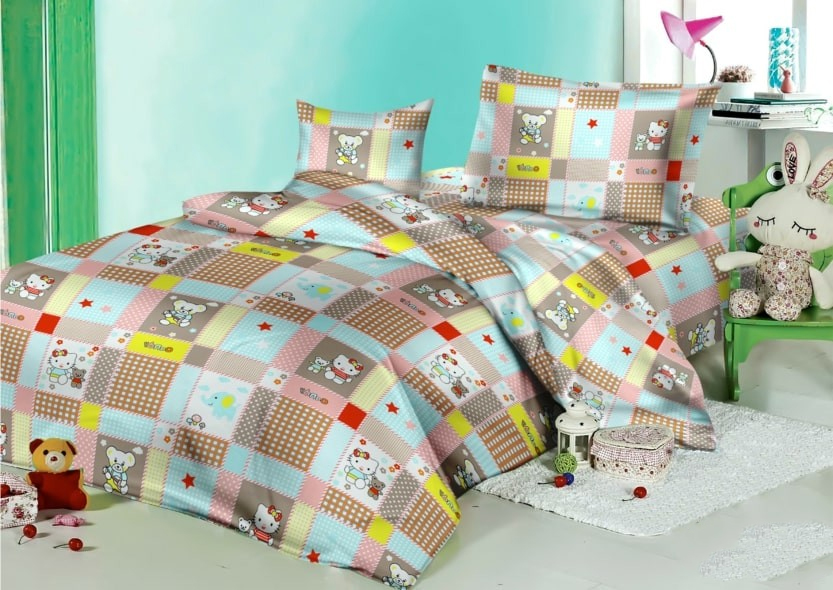 

Простынь MirSon Бязь 17-0501 Hello kitty 240х260 см