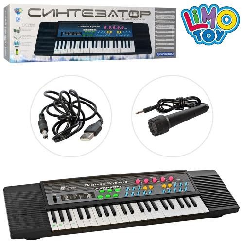

Синтезатор з микрофоном Limo Toy черный 2 варианта питания 44 клавиши 60см MS 3738