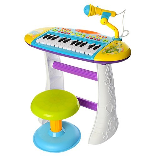

Детский синтезатор со стульчиком и микрофоном Limo Toy BB383BD