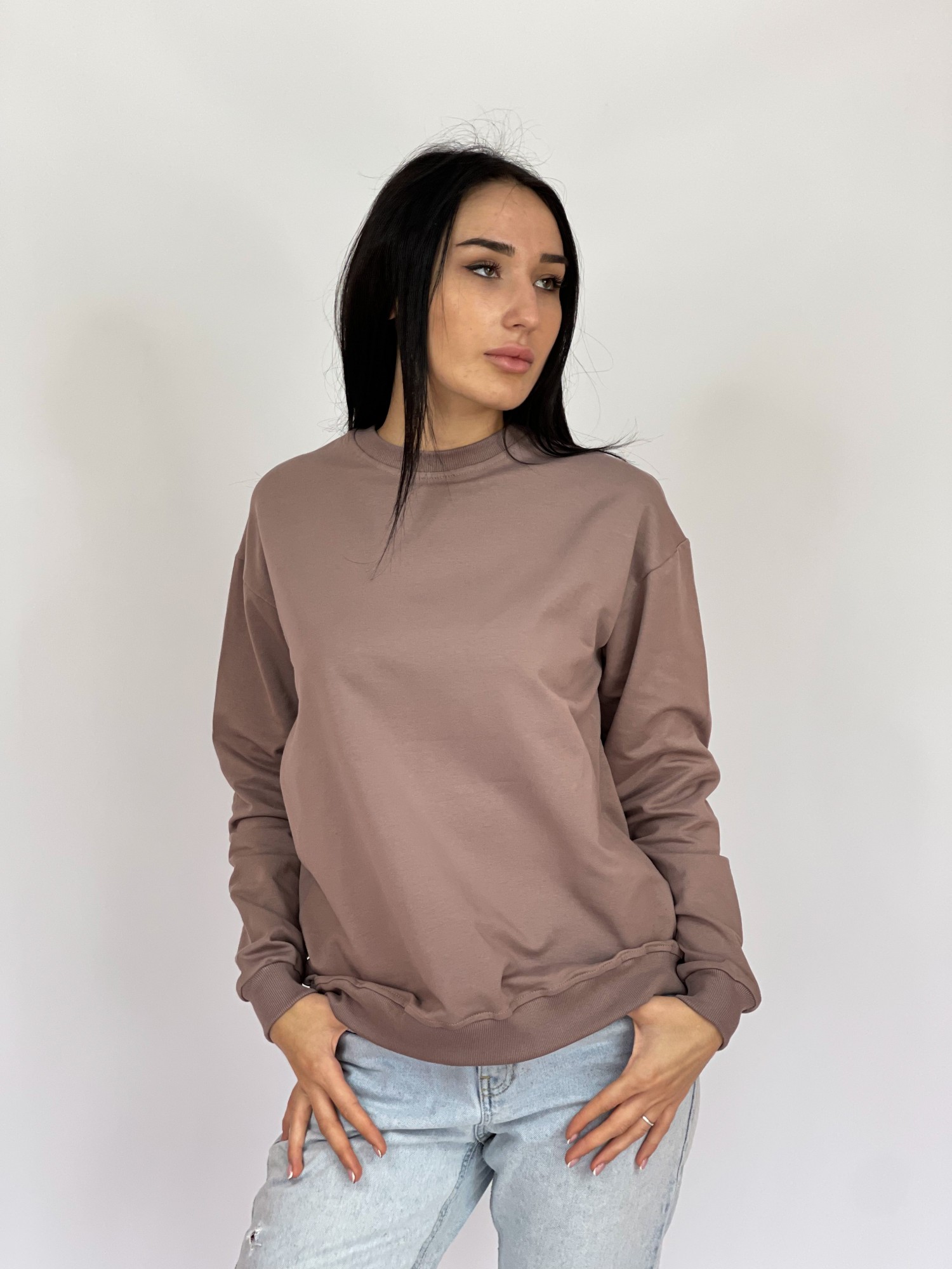 

Свитшот Baysho базовый с манжетом Двунитка M Капучино (BD1102-260)