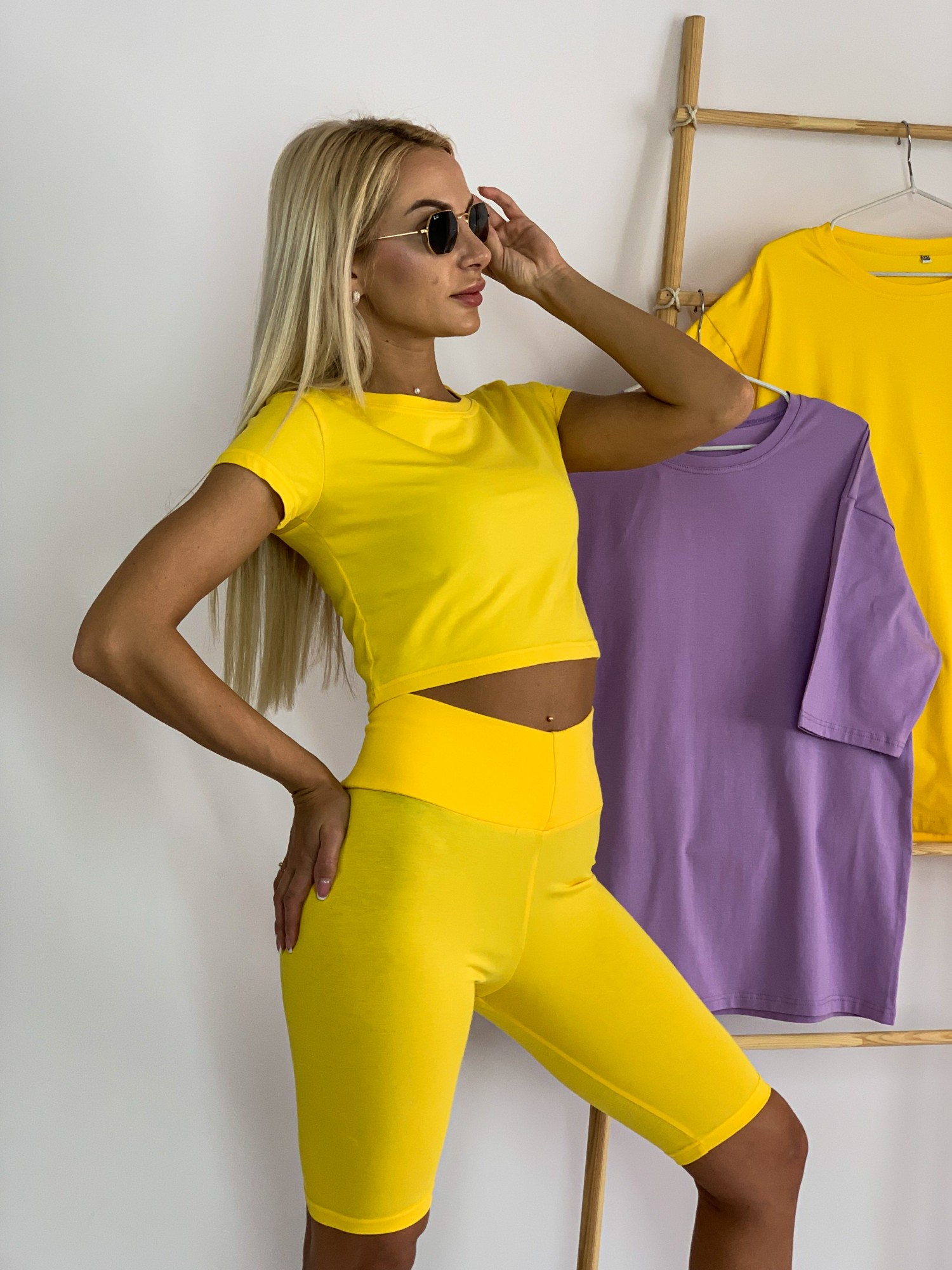 

Костюм Baysho топ с велосипедками Кулирка Желтый, XS (bk0401-500/bk0201-500)