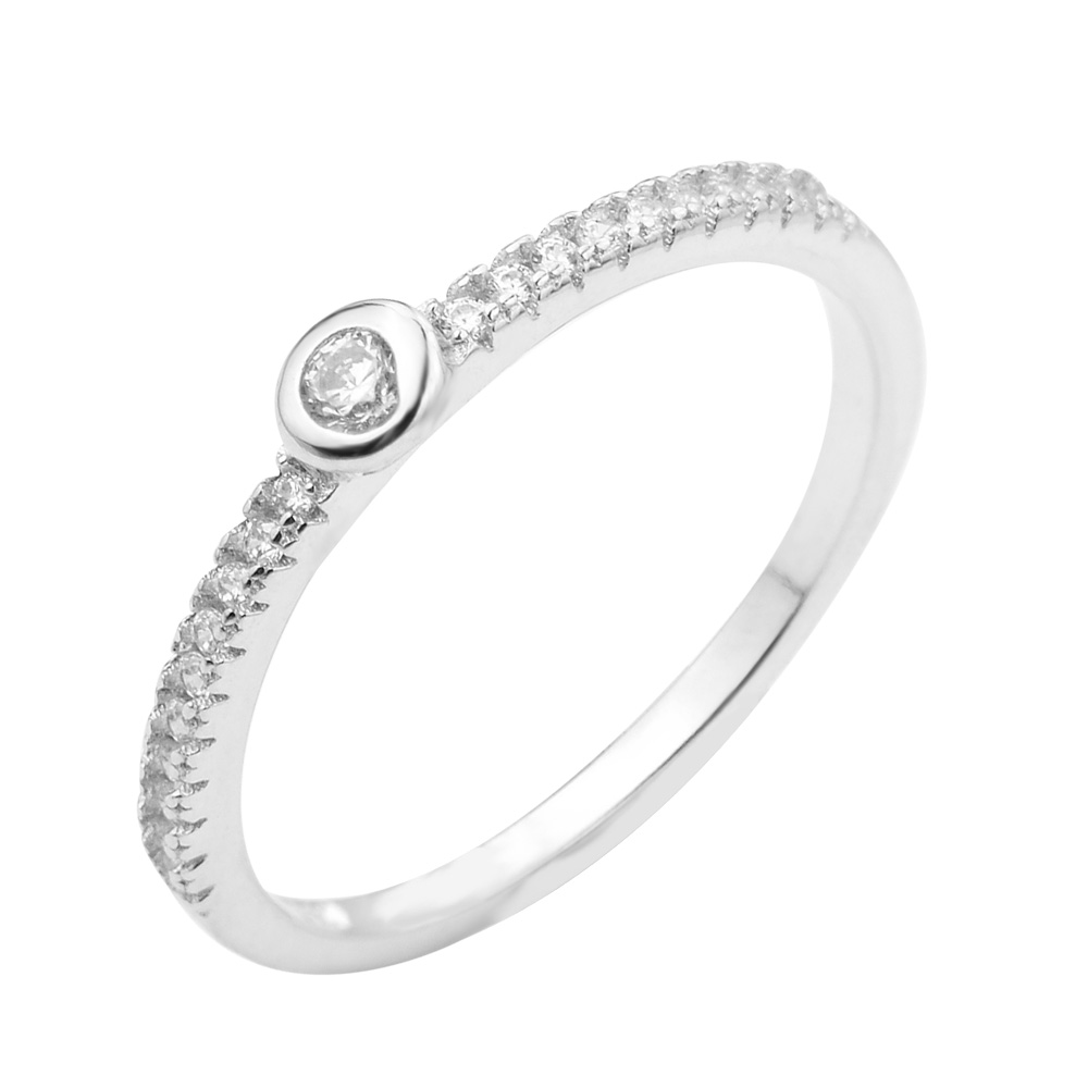 

Серебряное кольцо с фианитами 000130692 17.5 размера