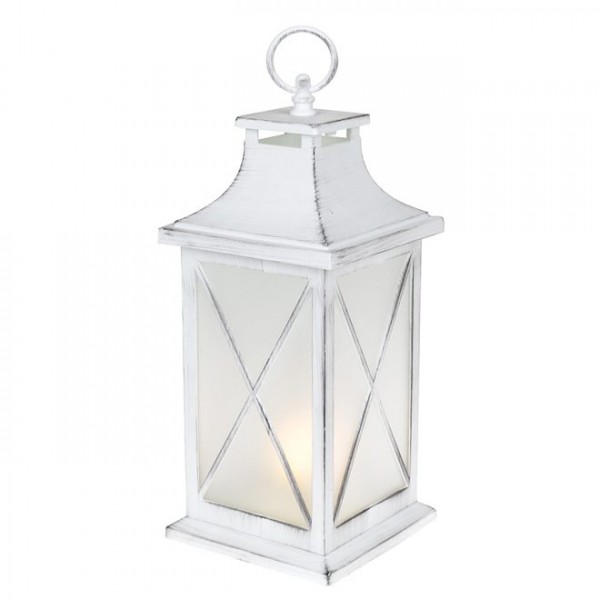 

Подсвечник-фонарь с LED подсветкой белый Flora 12765