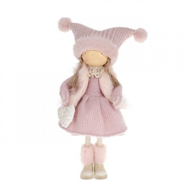 

Фигурка новогодняя Девочка с сердечком 50 см. Flora 12720 (NAT09094)