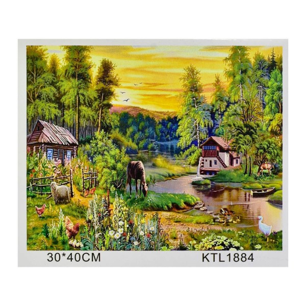 

Картина по номерам Bambi KTL 1884 "Деревенская живопись", 30х40см (BAM005761)