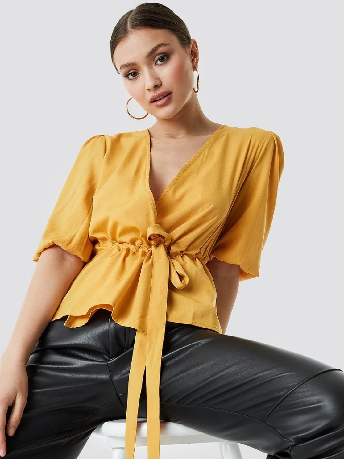 

Блуза NA-KD 1014000286  Желтый, Блуза NA-KD 1014000286 XL Желтый