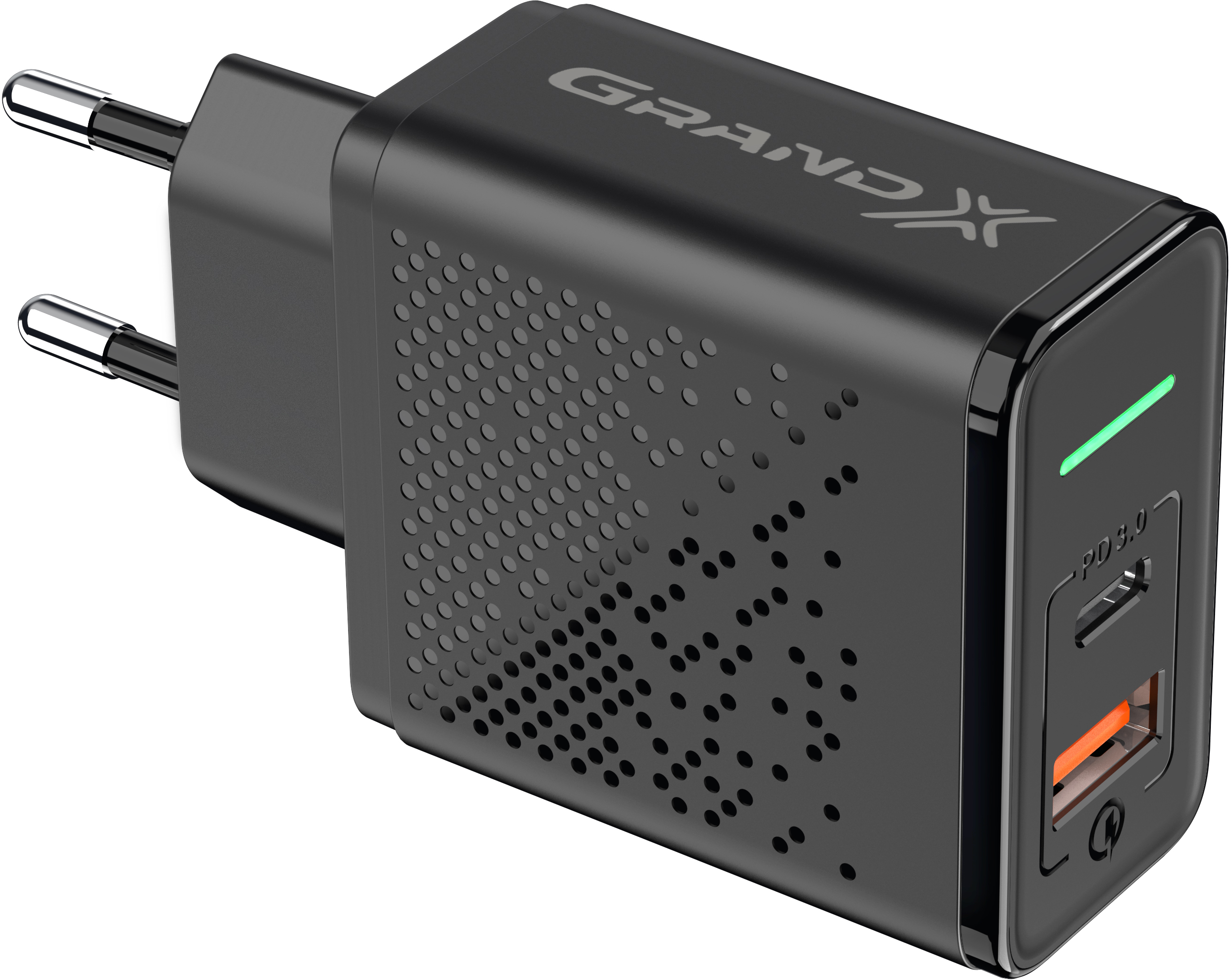 

Зарядное устройство Grand-X Fast Сharge 6-в-1 PD 3.0, QС3.0, AFC, SCP, FCP, VOOC 1 USB + 1 TypeC 18 Вт CH-880