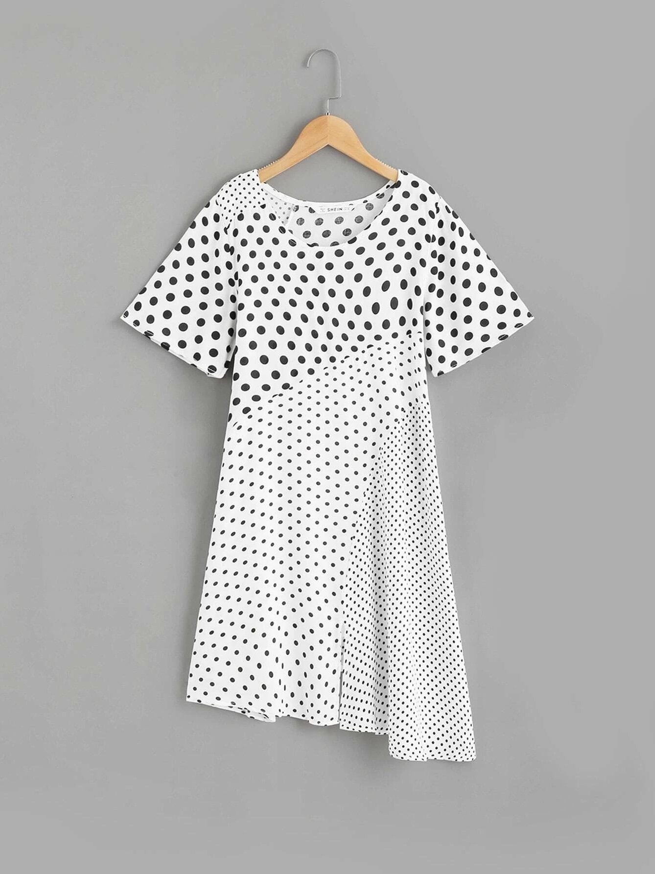 

Асимметричное платье Shein 180817409 160 cm (91975160cm) Белый
