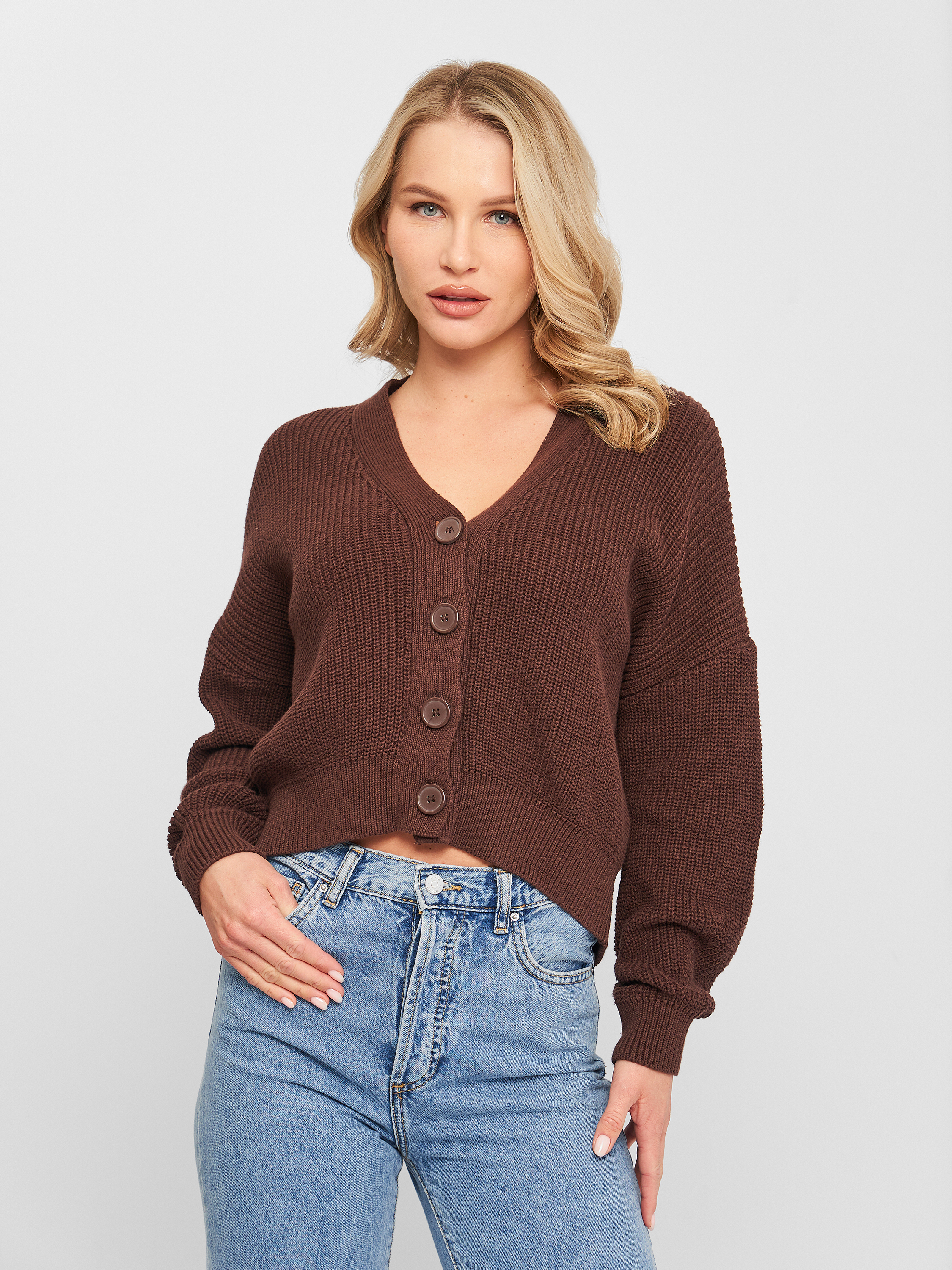 

Кардиган Stradivarius 1608/150/402 XS Коричневый