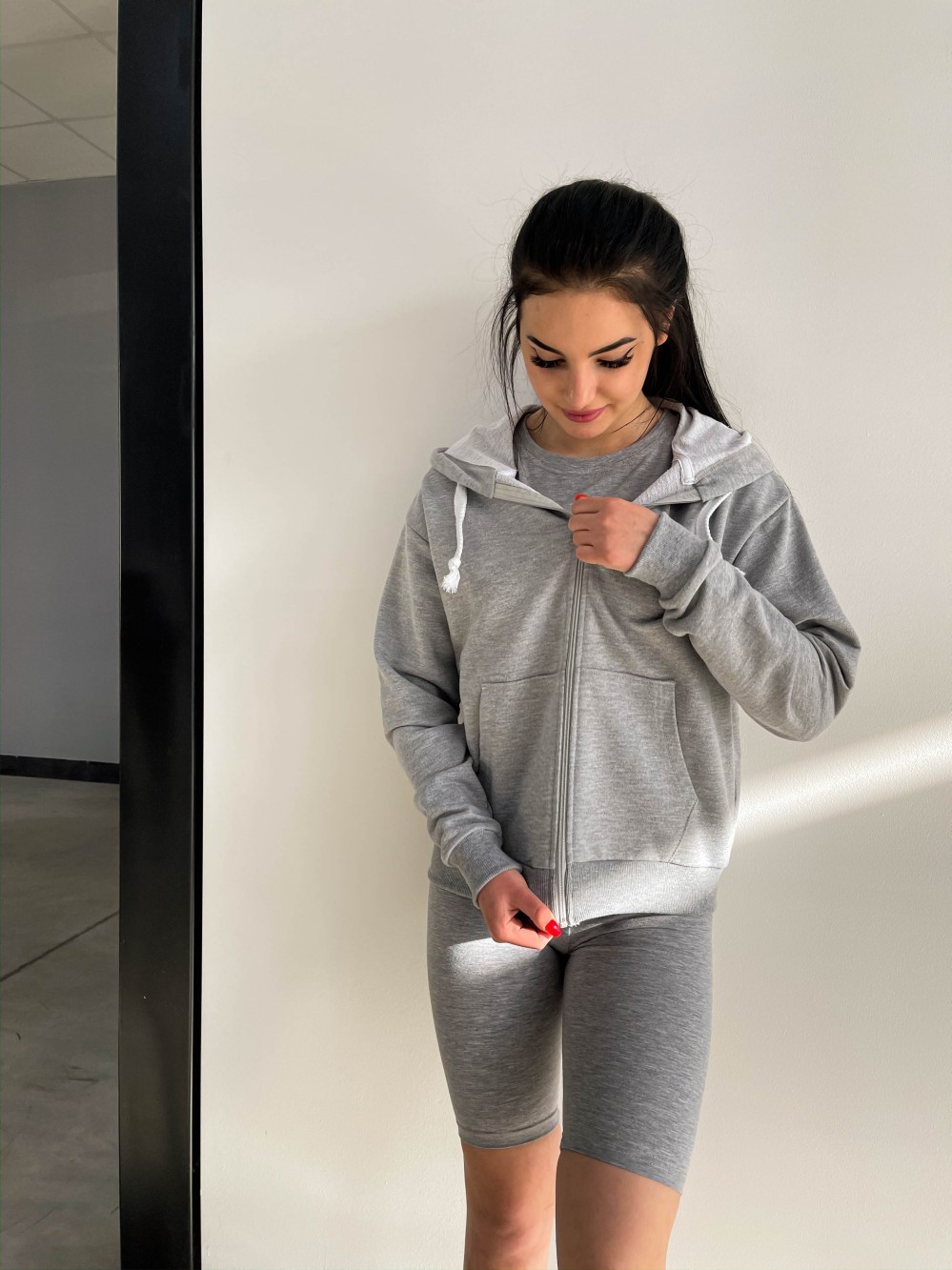 

Худи на замке Двунитка Серый, XL (bd1204-290)