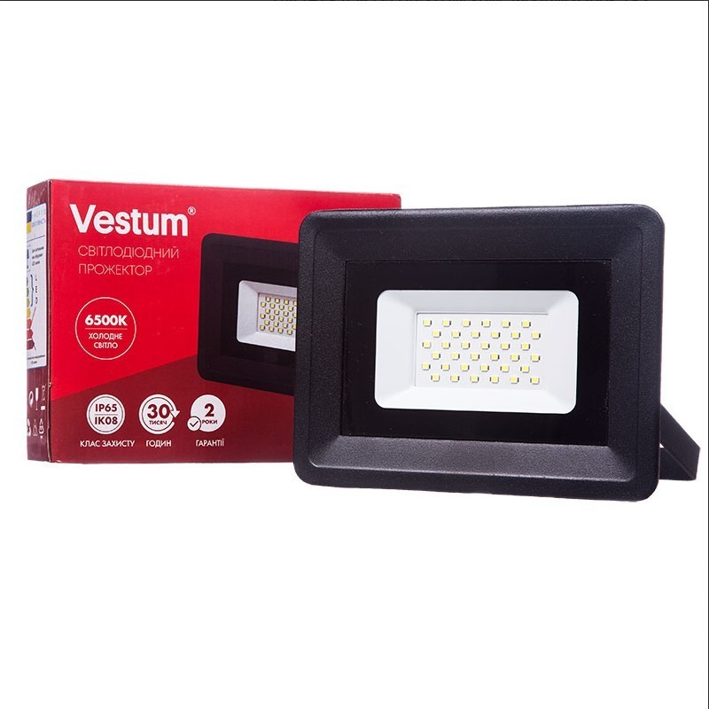 

ПРОЖЕКТОР LED VESTUM 30W 2600ЛМ 6500K 185-265V IP65
