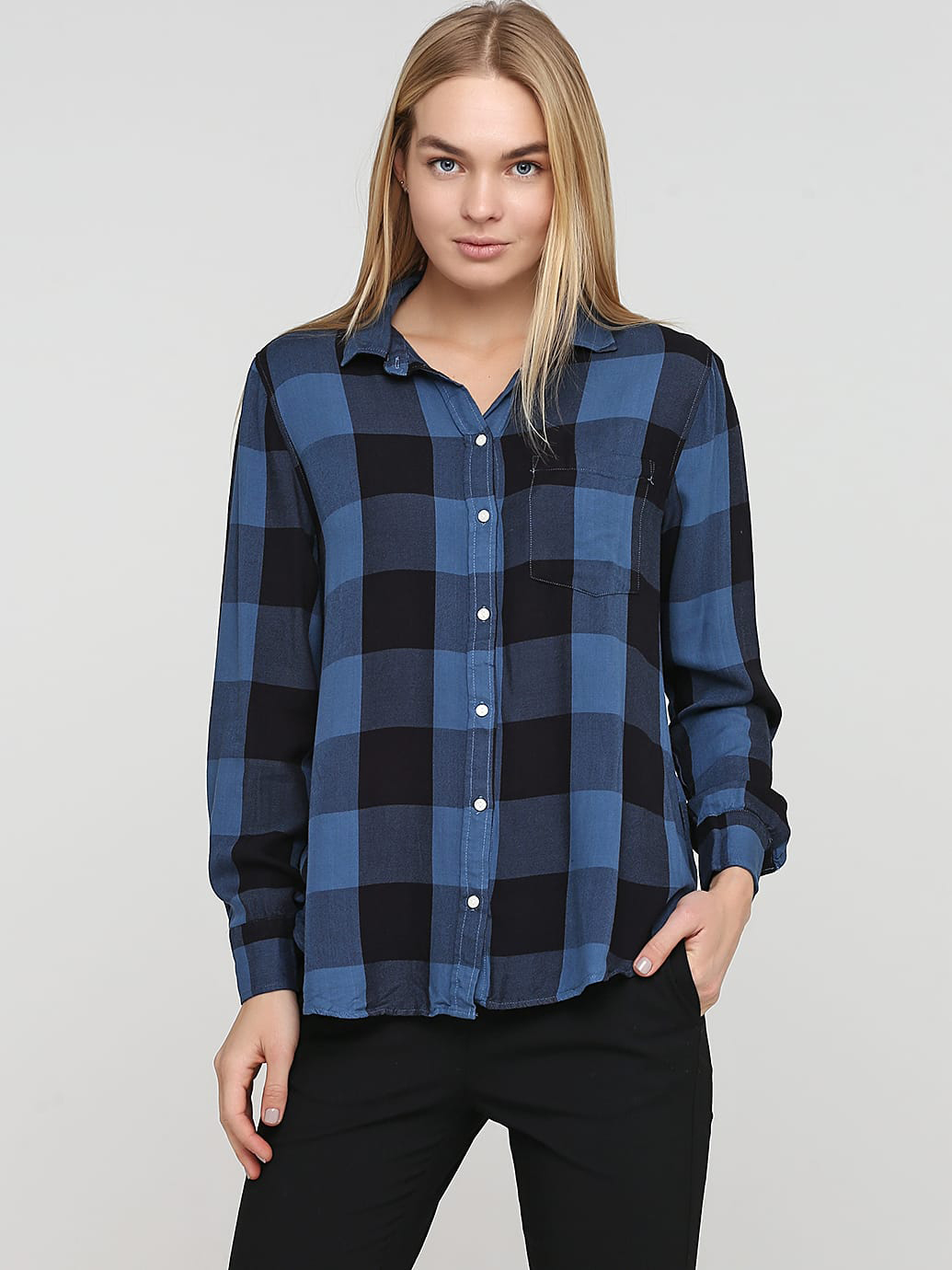 

Рубашка H&M 7520020log  Синяя, Рубашка H&M 7520020log 36 Синяя