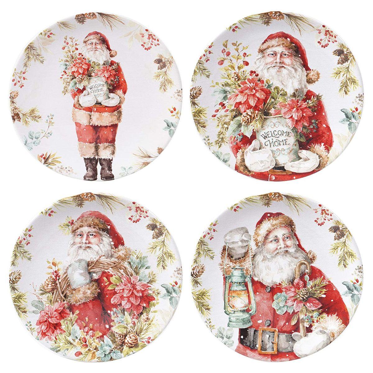 

Набор из 4-х тарелок для салата "Рождественская сказка"