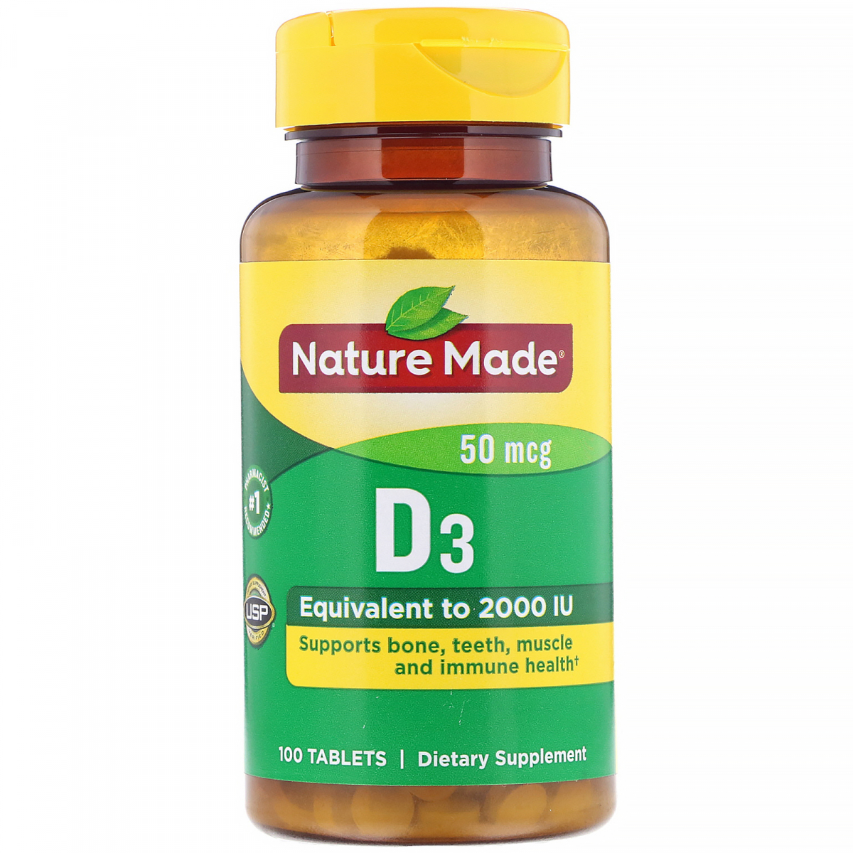 

Витамин Д3 Nature Made (Vitamin D) 2000 МЕ 100 таблеток