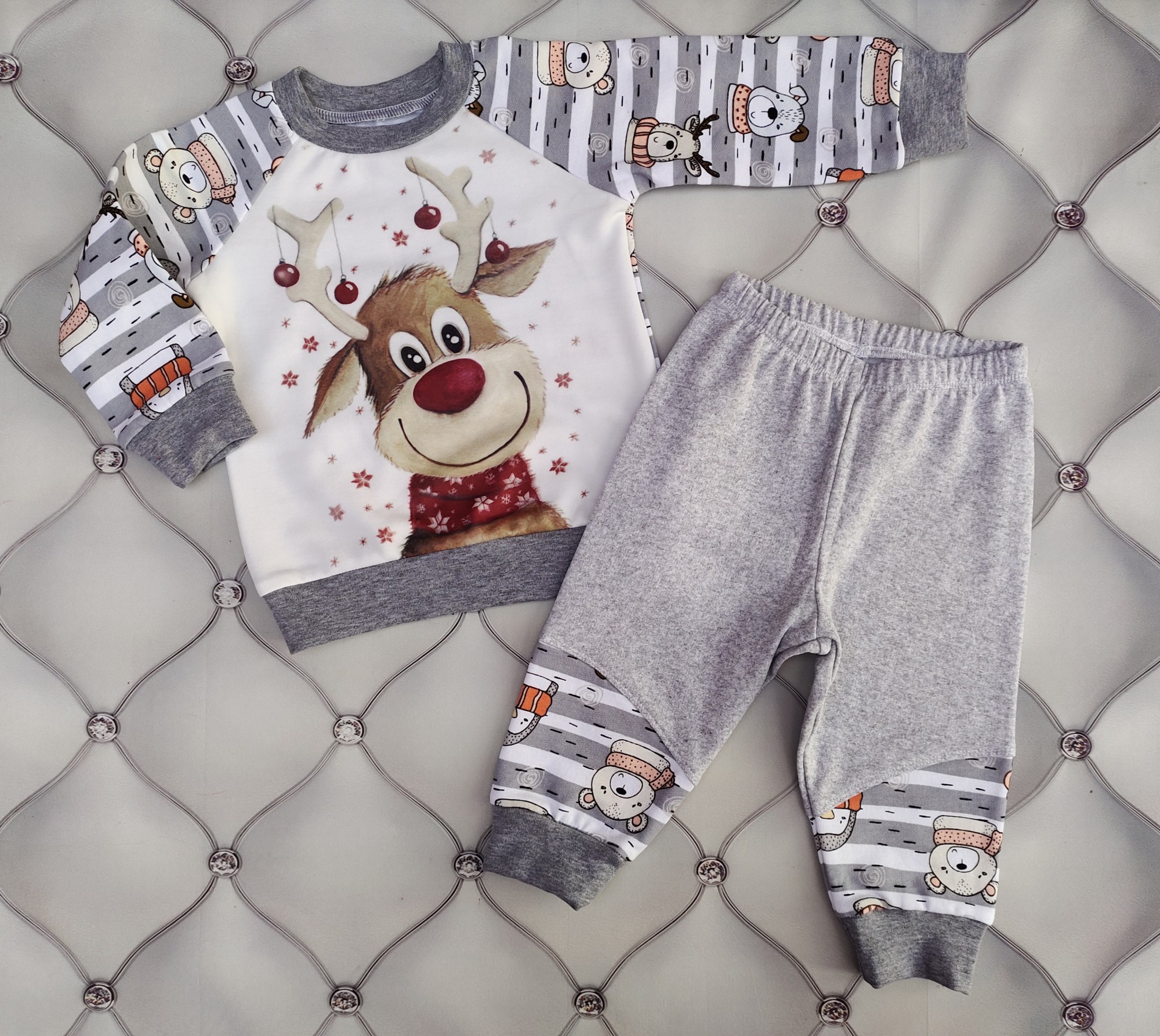 

Костюм новогодний детский Новогодний олененок 98 серый