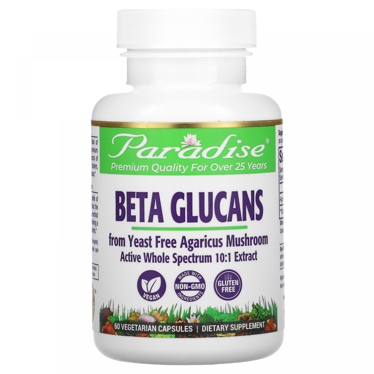 

Бета глюкан Paradise Herbs (Beta Glucans) 60 капсул