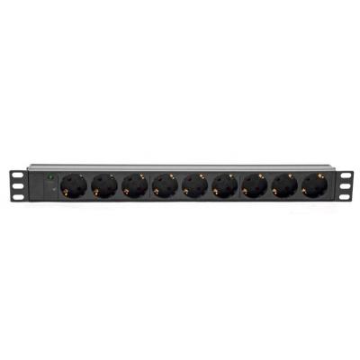 

Силовий блок Kingda 19" 1U 9xSchuko, С14, без кабеля (KD-GER(16)N1009WKPB19A-C14)