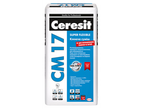 

Клей для плитки супер-эластичный, Ceresit CM 17 Superflexible, 25 кг