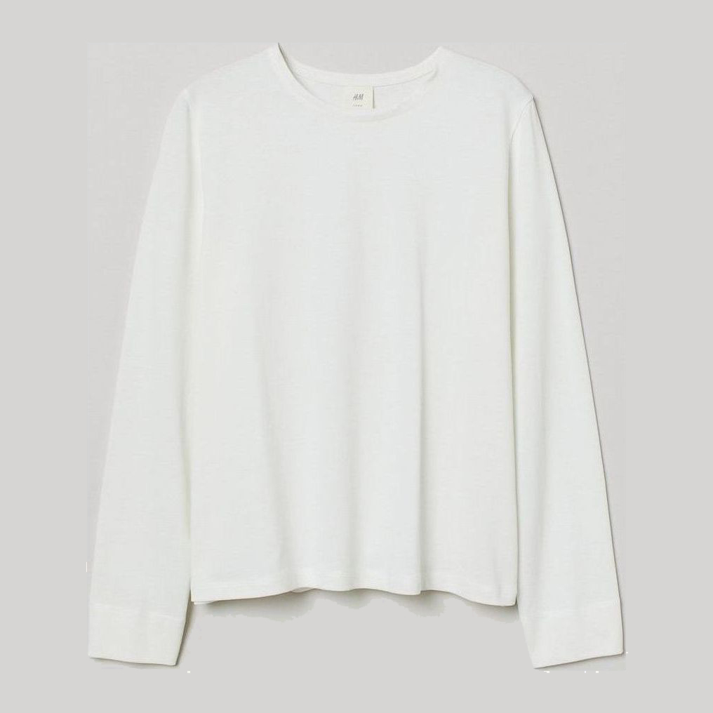 

Лонгслив H&M 0869473 M Белый