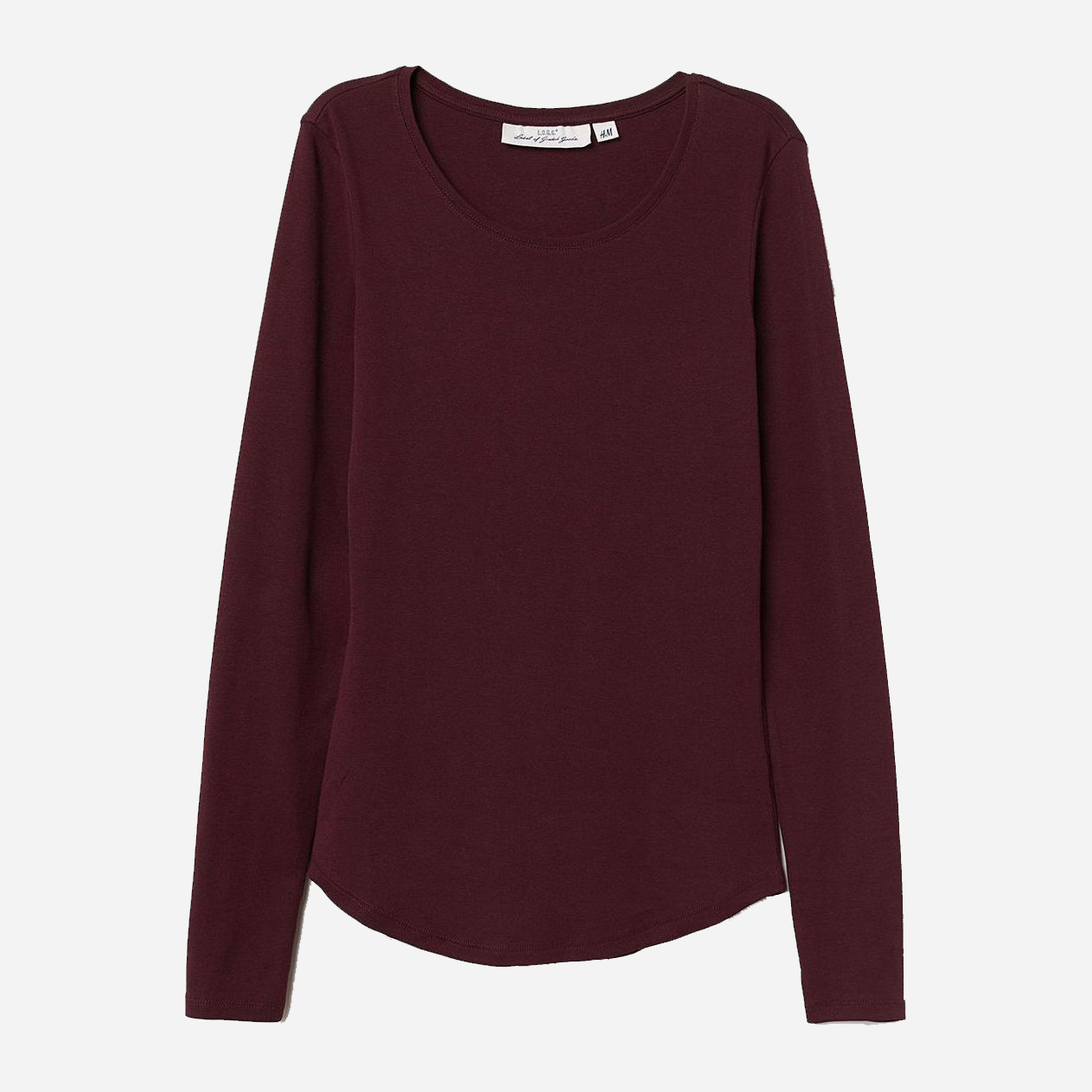 

Лонгслив H&M 0516000 XL Бордовый