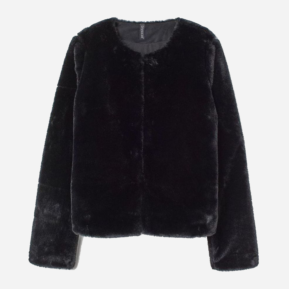 

Полушубок H&M 0741054  Черный, Полушубок H&M 0741054 L Черный