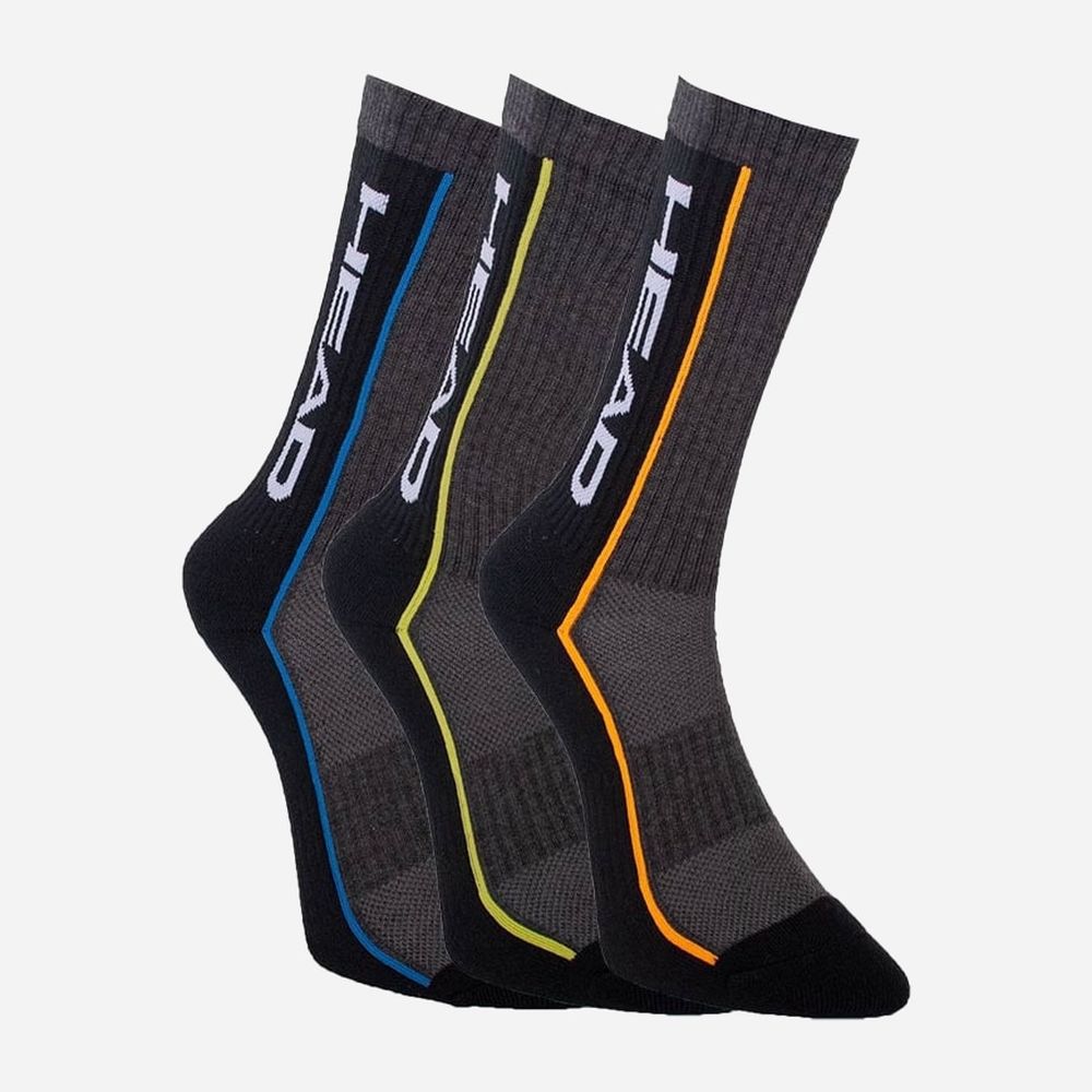 

Набор носков HEAD Performance Crew 3Р Unisex 791011001-002 39-42 р 3 пары Серый/Черный