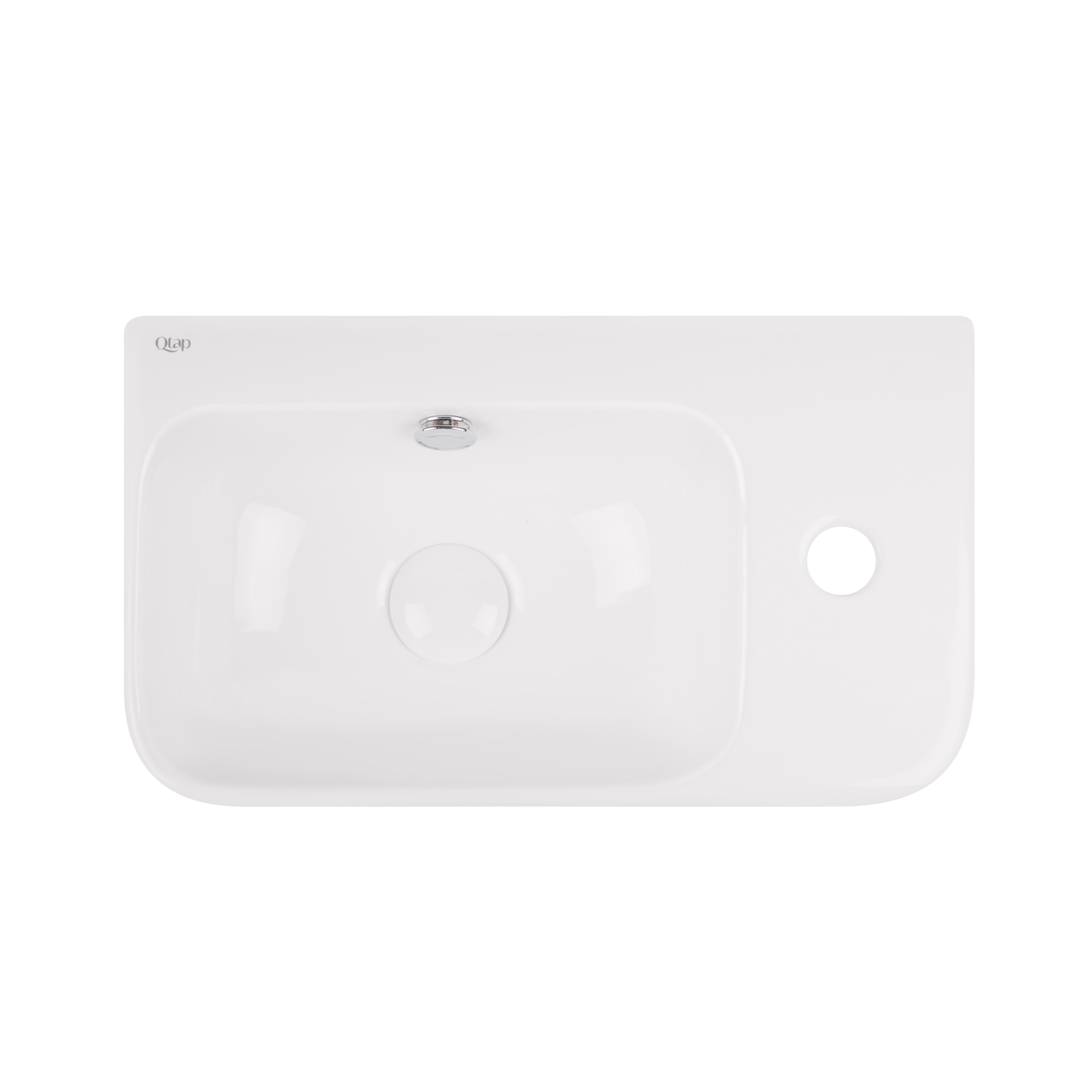 

Раковина Qtap Tern 450х260х155 White с донным клапаном QT17115117RW