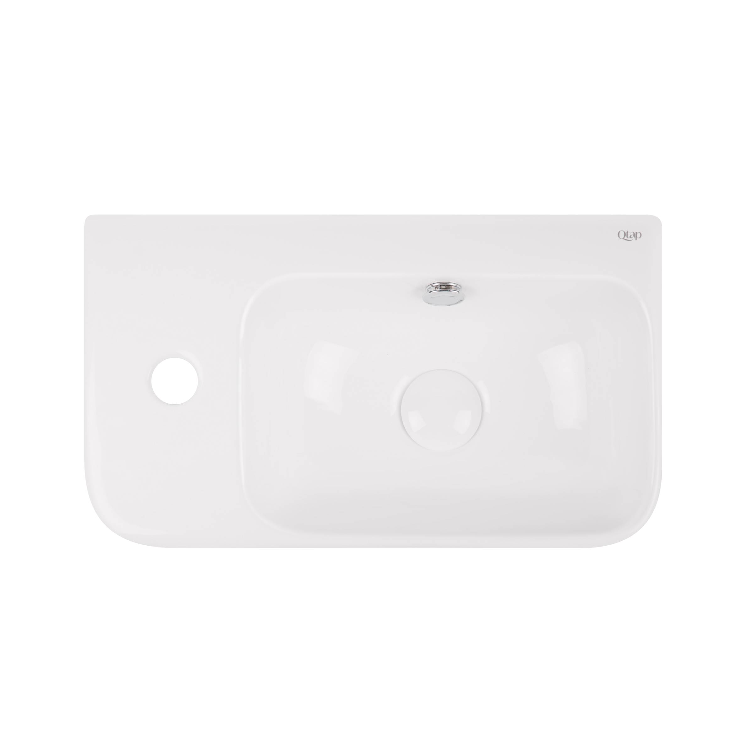 

Раковина Qtap Tern 450х260х155 White с донным клапаном QT17115117LW