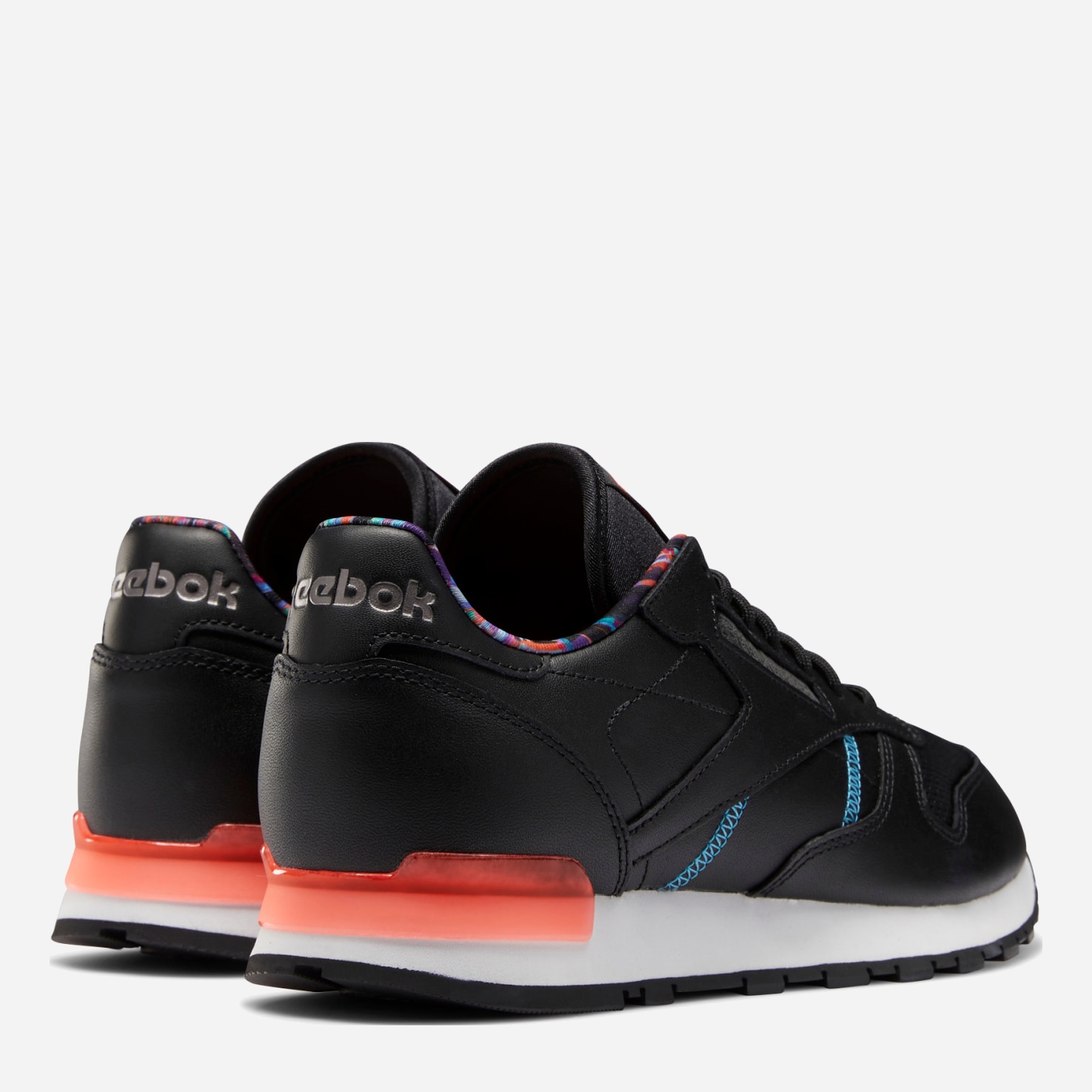 REEBOK - CL LEATHER MU 'BLACK/WHITE/RED' - VegNonVeg