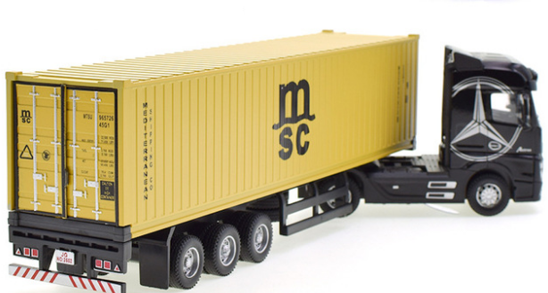 

Машинка контейнеровоз MSC масштаб 1:50 Инерционная (JG2602)